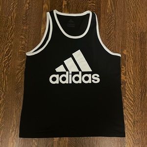 Adidas black tank top size large